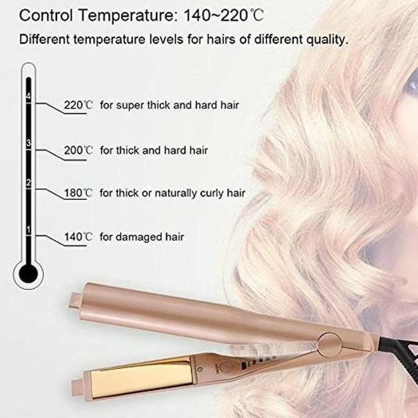 Rose Gold 2 in 1 hair straightener plus curler