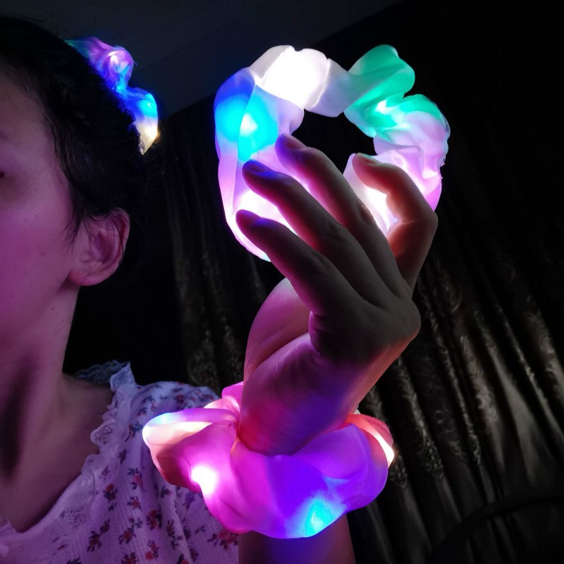 LED Luminous Hair Scrunchies - Set of 2