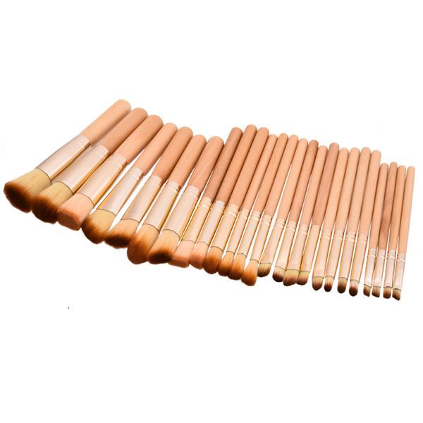 24 Piece Wooden Master Makeup Brush Set