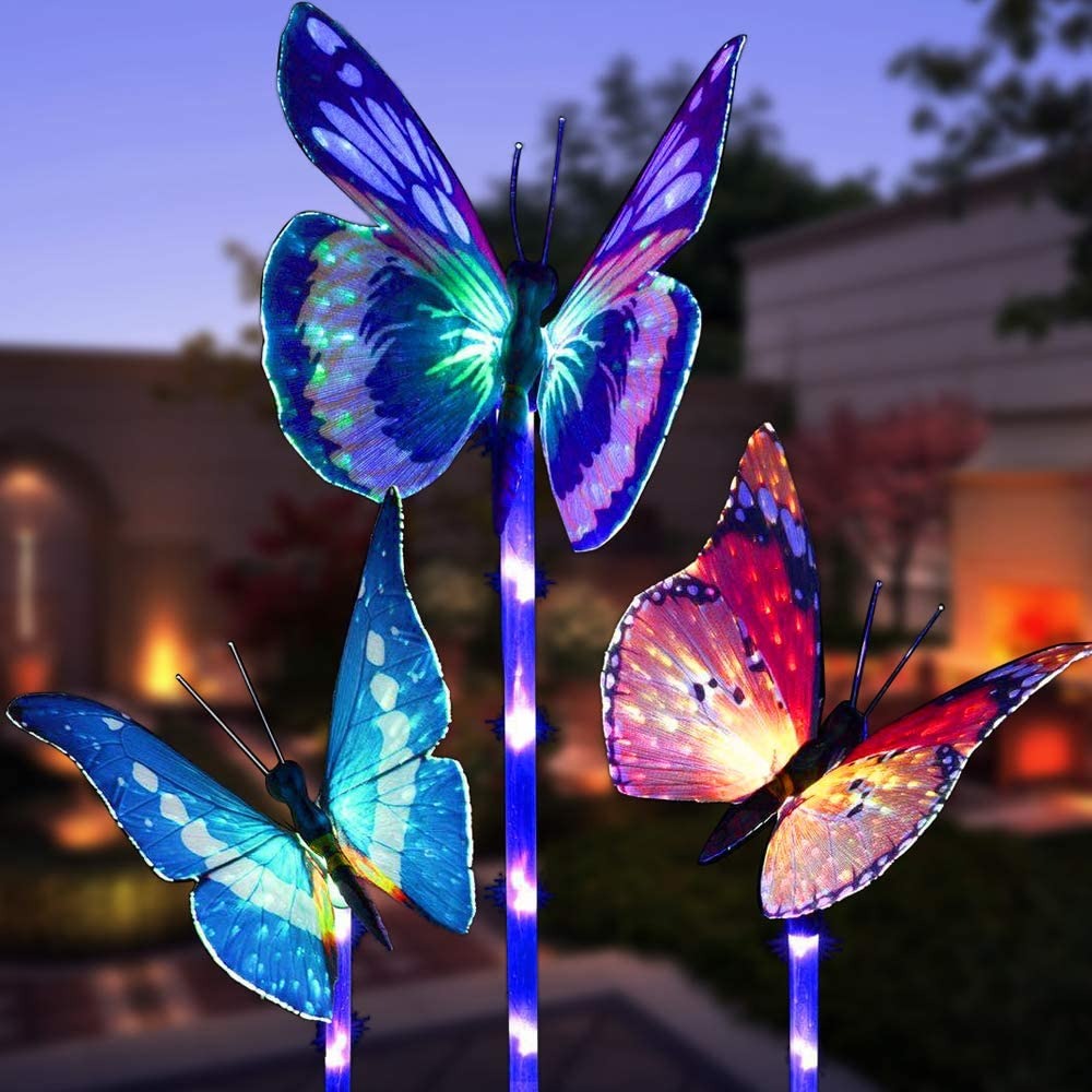 Solar powered Butterfly LED Lawn Lamp