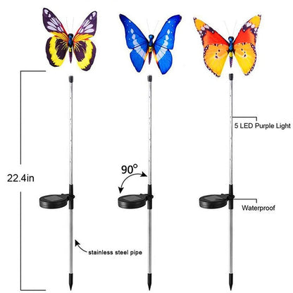 Solar powered Butterfly LED Lawn Lamp