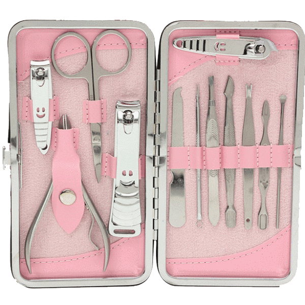 12 Piece Stainless Steel Professional Manicure Set