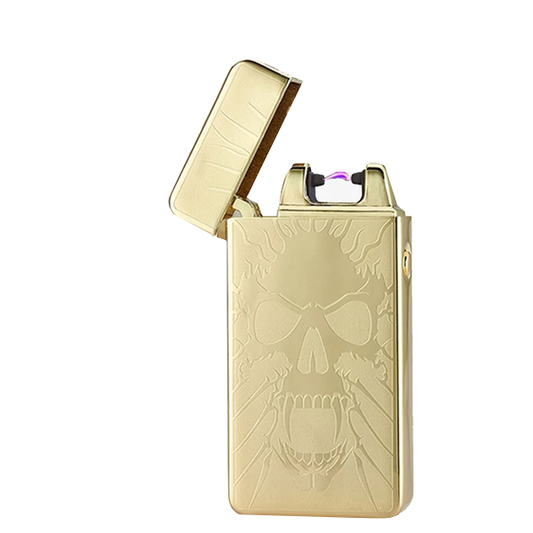 Golden Skull Rechargeable Windproof Lighter