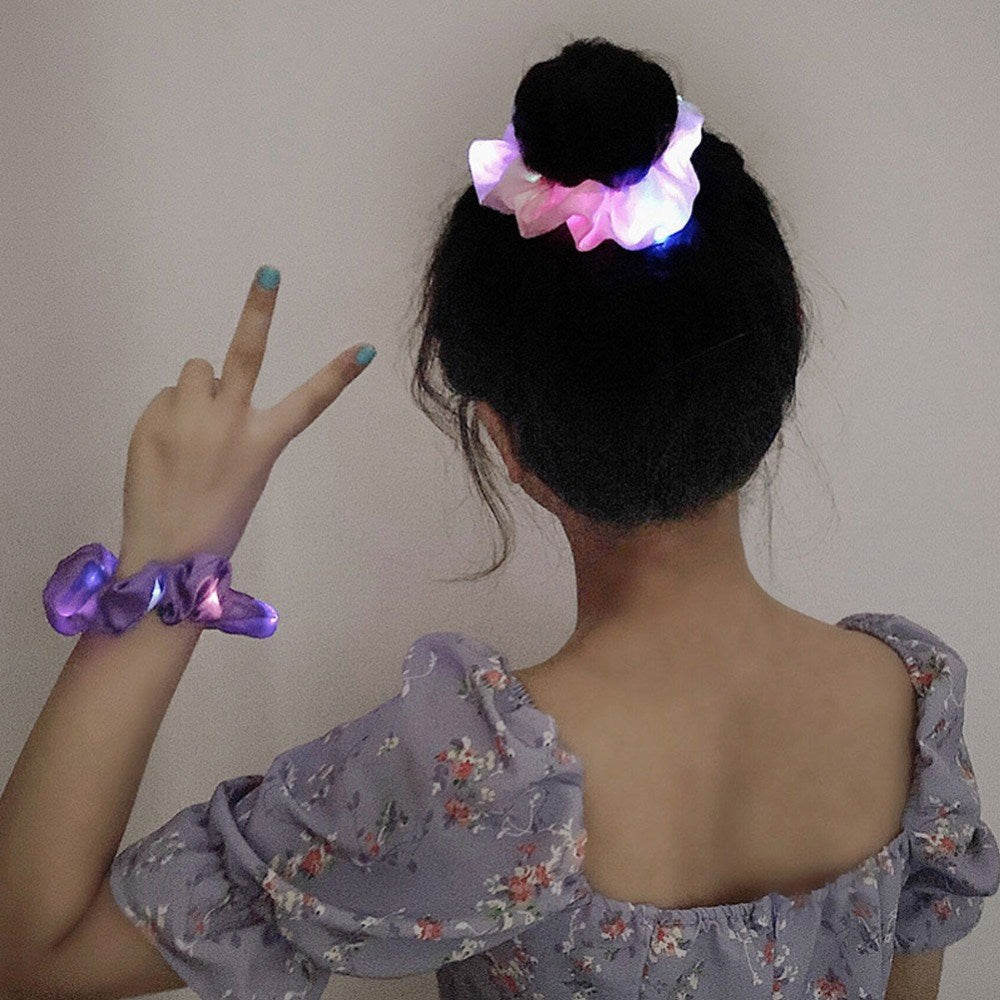 LED Luminous Hair Scrunchies - Set of 2