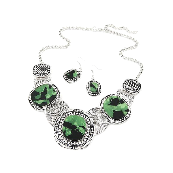 Rhinestone Statement Necklace Set - Florence Scovel - 2