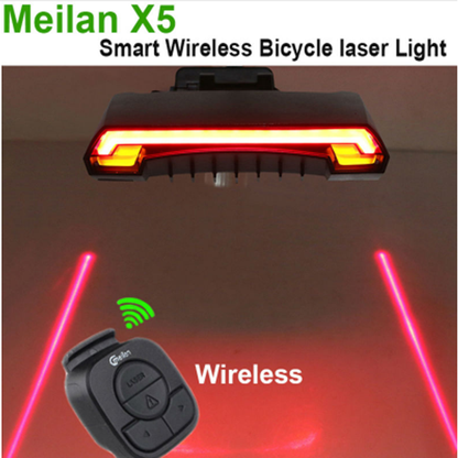 Waterproof Smart Bicycle Light Wireless Bike Rear Laser Accessories