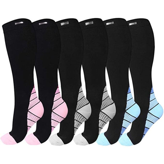 3 Pair Sport Compression Socks 20-30mmhg for Men Women Yoga Gym Running Nurses Travel Flight, Athletic Compression Stockings