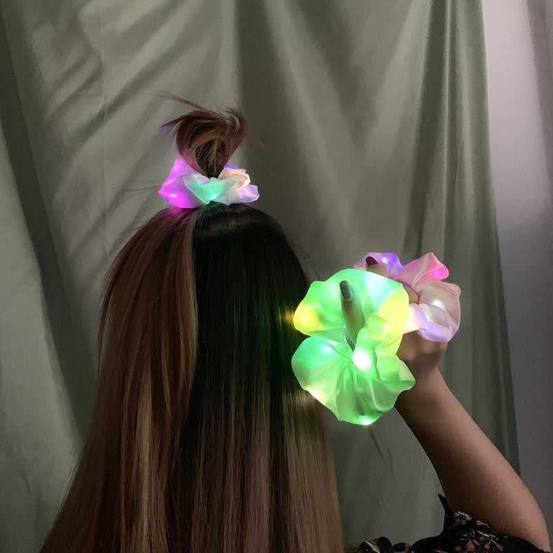 LED Luminous Hair Scrunchies - Set of 2