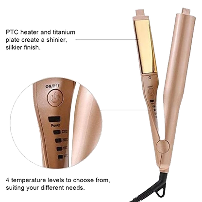 Rose Gold 2 in 1 hair straightener plus curler