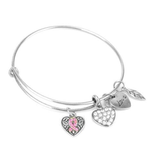 Pink Ribbon Charm Bangle - Florence Scovel - 2