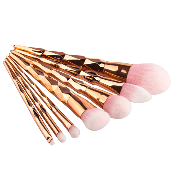 11 Piece Gold Jewel Mermaid Makeup Brush Set