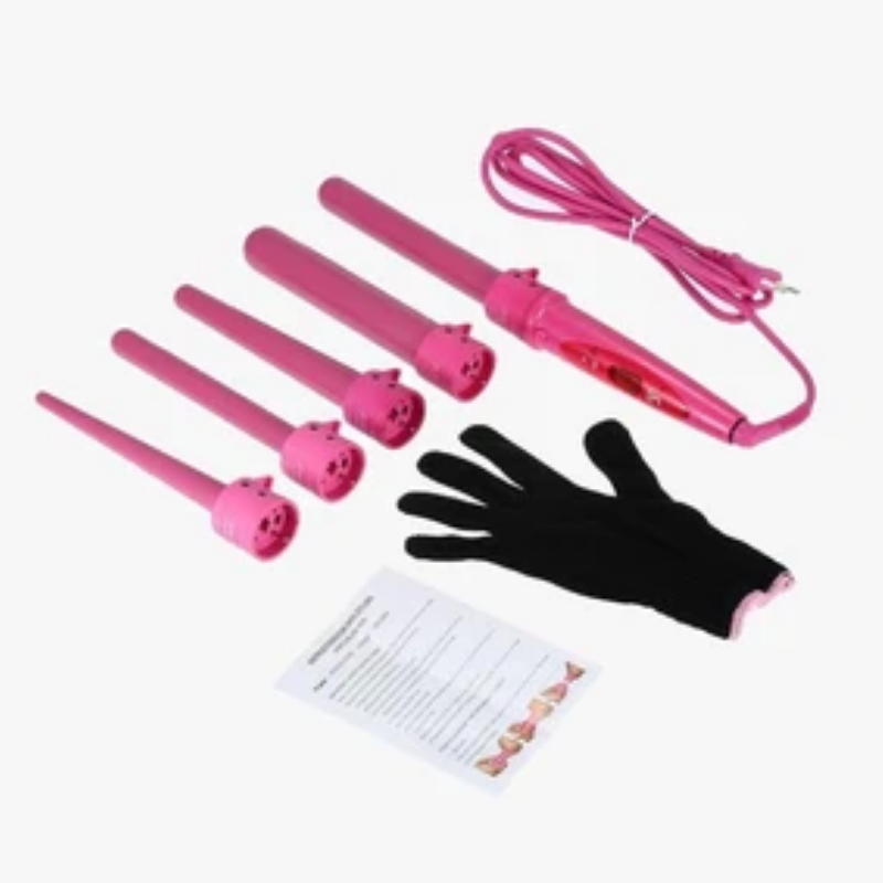 Get Saloon like Look with Curling Wand Set and Heat Resistant Glove