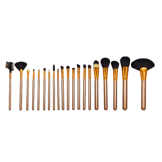 24 Piece Coco Bronze Makeup Brush Set