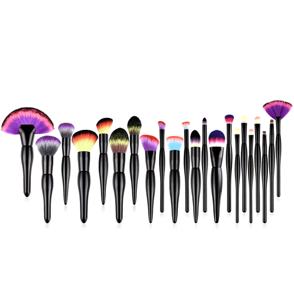 22 Piece Midnight Rainbow Brush Set