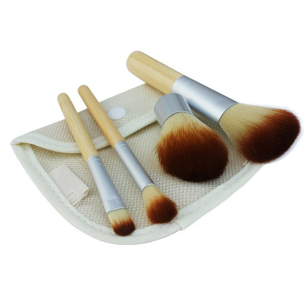 4 Piece Bamboo Brush Set – Eco-Friendly and Travel-Friendly