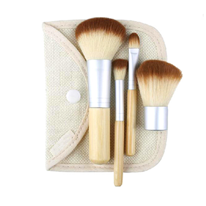 4 Piece Bamboo Brush Set – Eco-Friendly and Travel-Friendly
