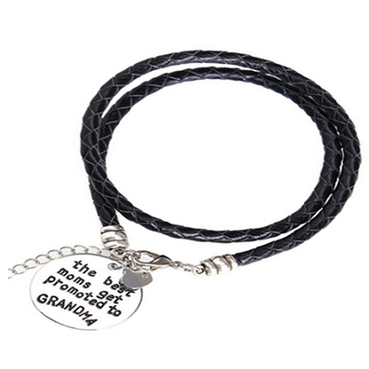 The Best Moms Get Promoted to Grandma - Handstamped Bracelet - Florence Scovel - 1