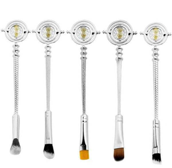 5 Piece Hermione Rotating Time Turner Inspired Makeup Brush Set