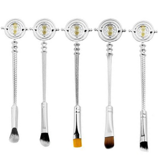 5 Piece Hermione Rotating Time Turner Inspired Makeup Brush Set