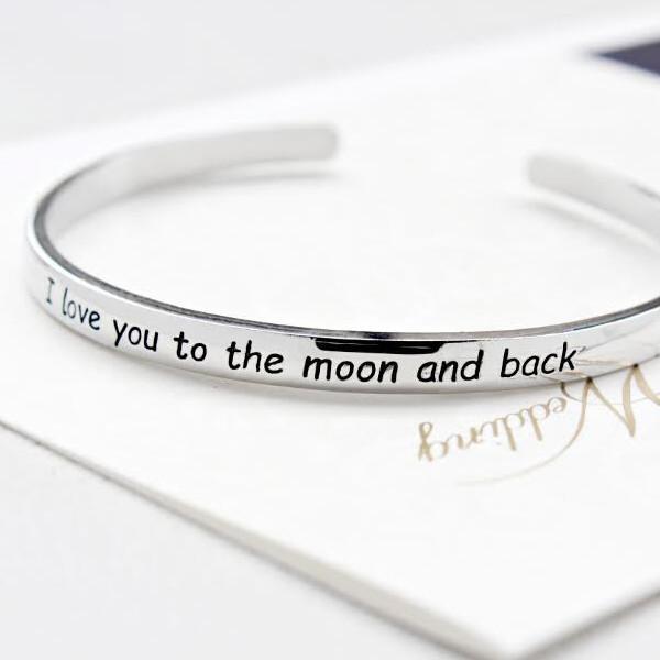 I Love You To The Moon And Back Bangle - Florence Scovel - 3