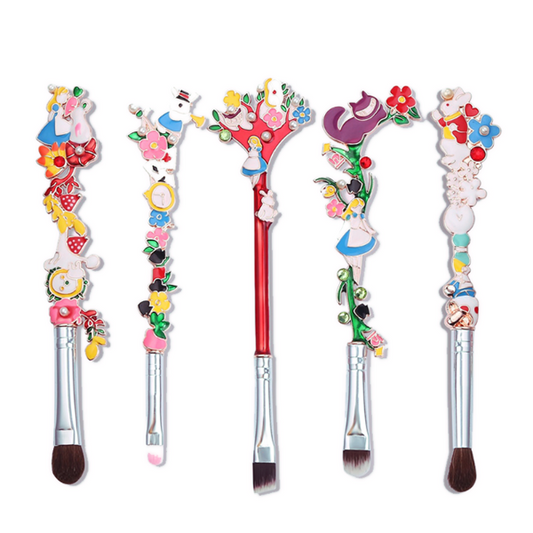 5 Piece Wonderland Inspired Makeup Brush Set